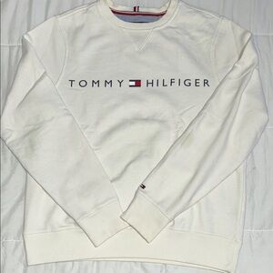 Unisex Tommy Hilfiger Off White Crewneck Sweater